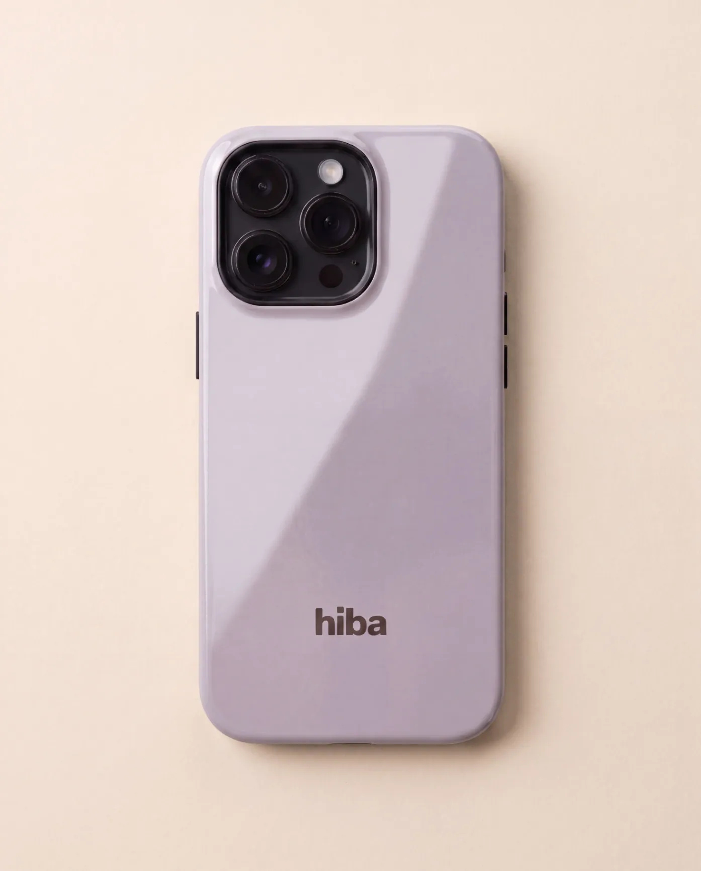 HIBA Lavender iPhone case lifestyle flatlay